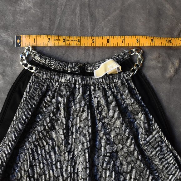 Michael Kors Black and Silver Metallic Halter Top - Picture 14 of 14